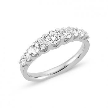 Nuran 14 kt hvidguld diamant alliance ring, fra Empire ring serien med 1,00 ct diamanter Wesselton / SI